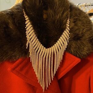 INC Crystal Bib Statement Necklace